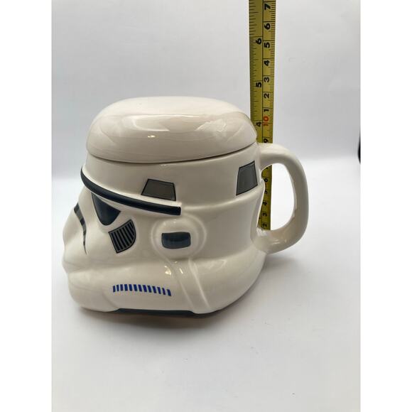 VTG 90's Star Wars Storm Trooper Mug Cup with Lid Coffee Tea - Picture 9 of 10
